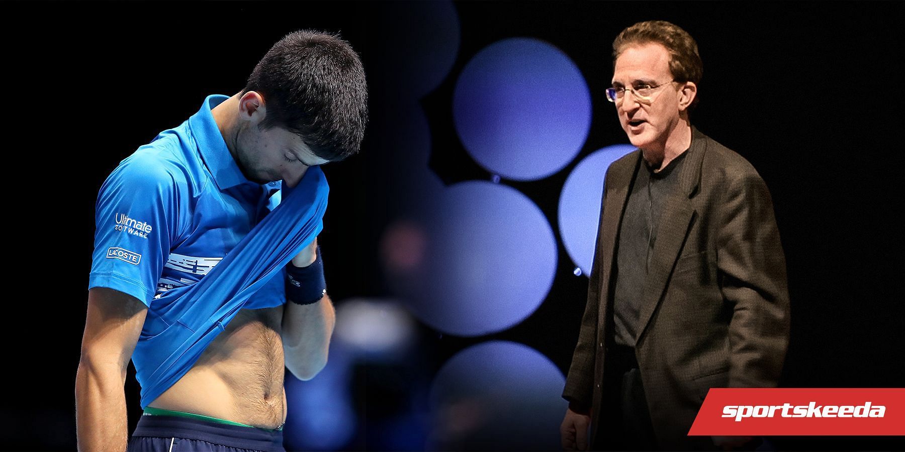 Novak Djokovic (L) and Brian Goldman