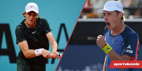 Jannik Sinner (L) and Alex de Minaur won their first titles of 2022