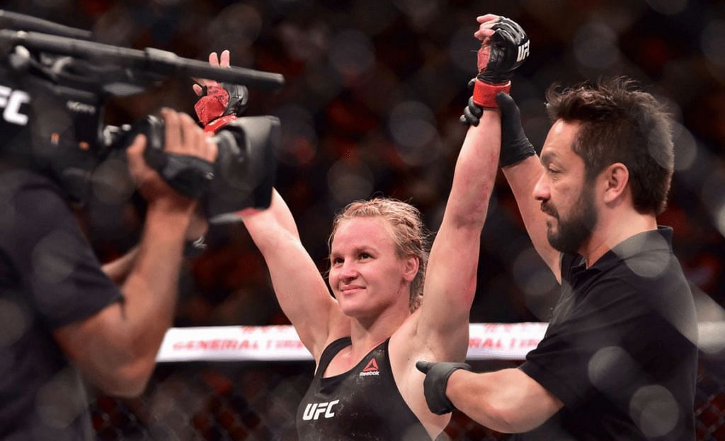 Mario Yamasaki (R) was criticised for his refereeing performance in Valentina Shevchenko's (L) win over Priscila Cachoeira