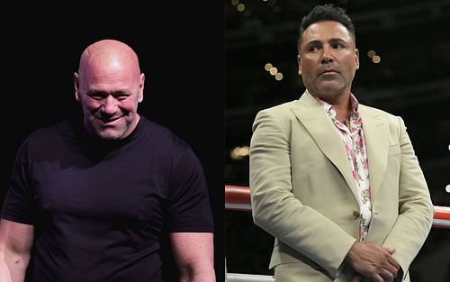 Dana White (L), and Oscar De La Hoya (R).