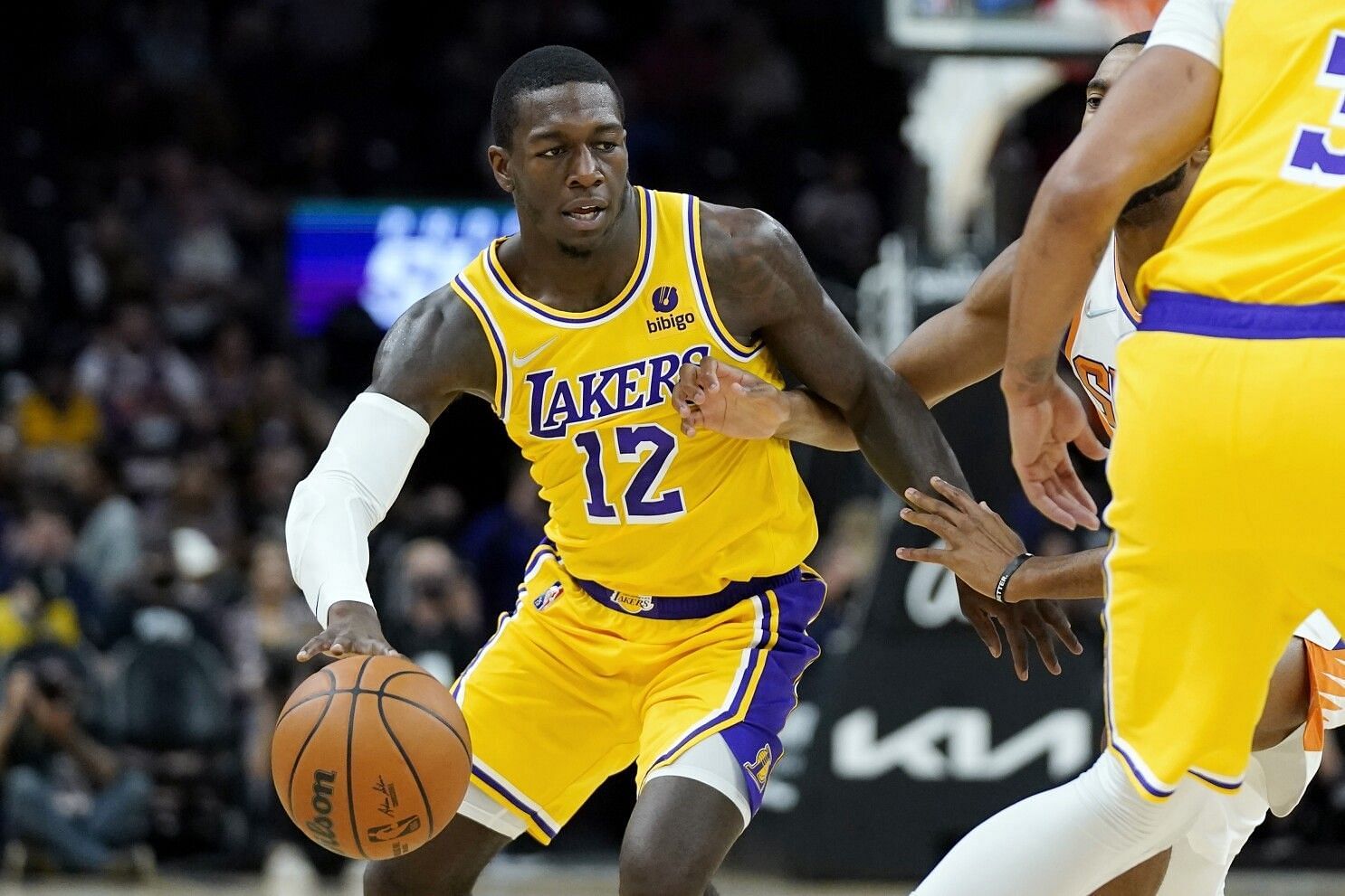 Kendrick Nunn with the LA Lakers in the 2021-22 NBA season