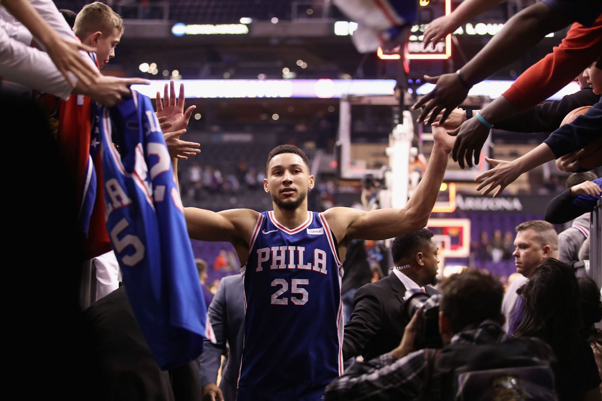 Ben Simmons after a game against the Phoenix Suns.
