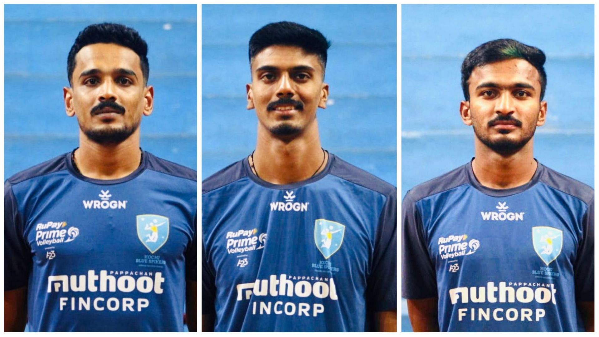 Erin Varghese, Dushyant, Venu- Team Kochi Blue Spikers (Pic Credit: Kochi Blue Spikers)