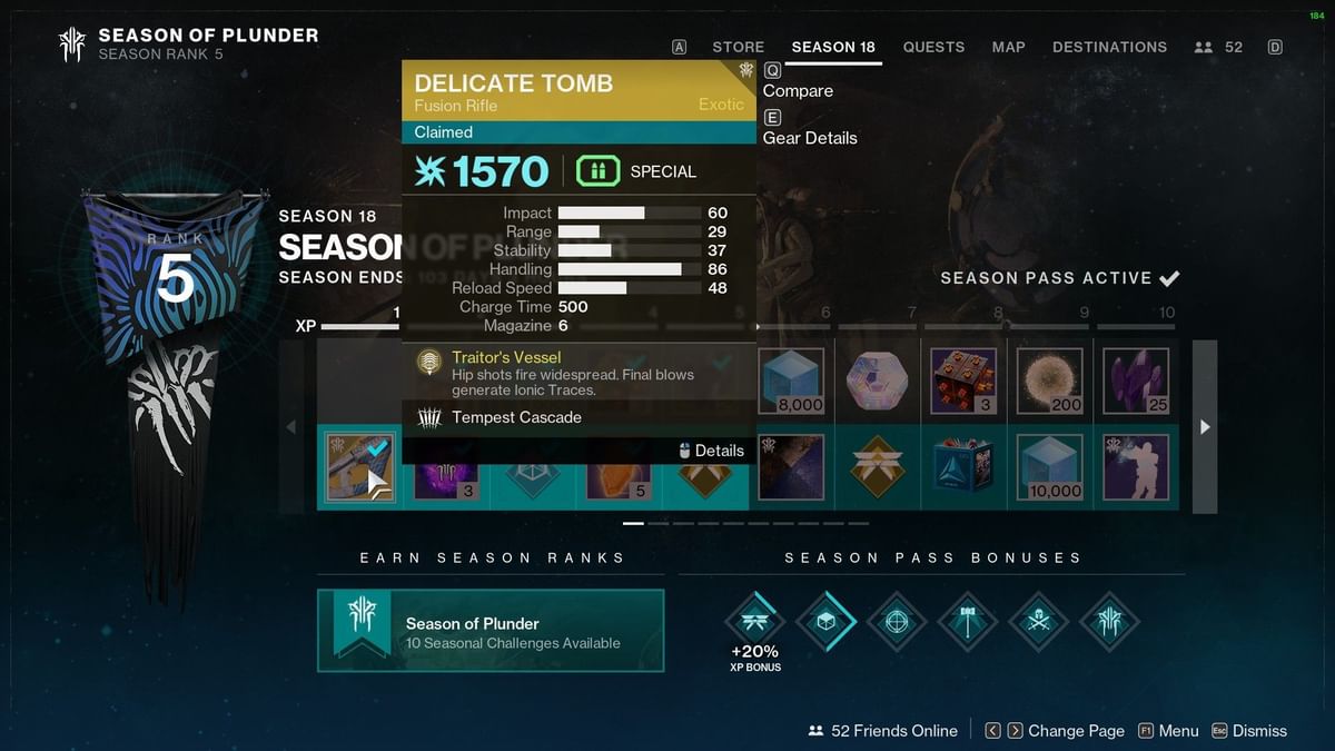Destiny 2 How to get the Delicate Tomb Exotic Fusion Rifle and its