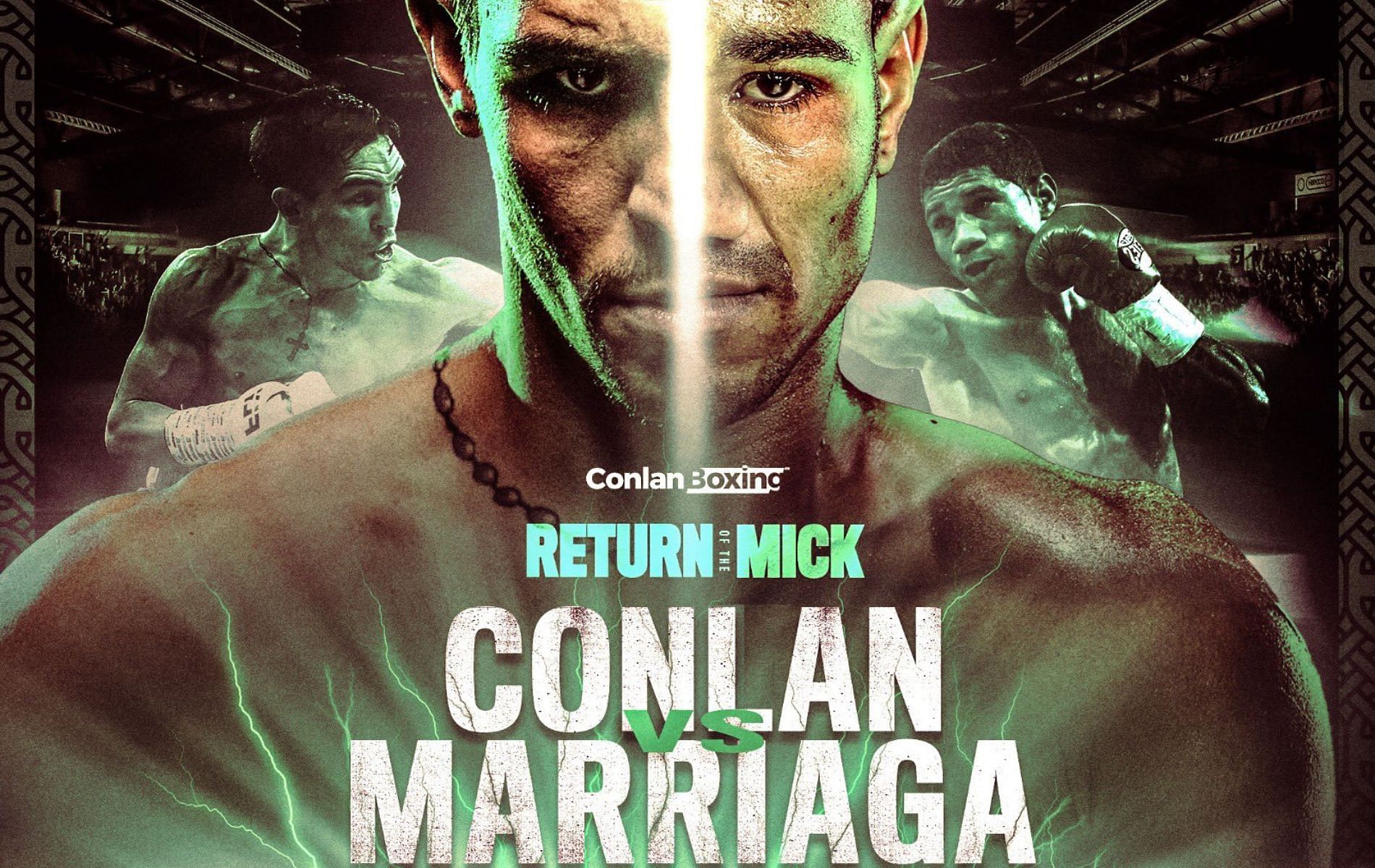 Michael Conlan vs. Miguel Marriaga fight poster (image via twitter @ConlanBoxing)