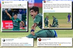 IND vs PAK 2022: “Young man with the heart of a lion!” - Twitterati hail Naseem Shah for braving pain and bowling despite cramps