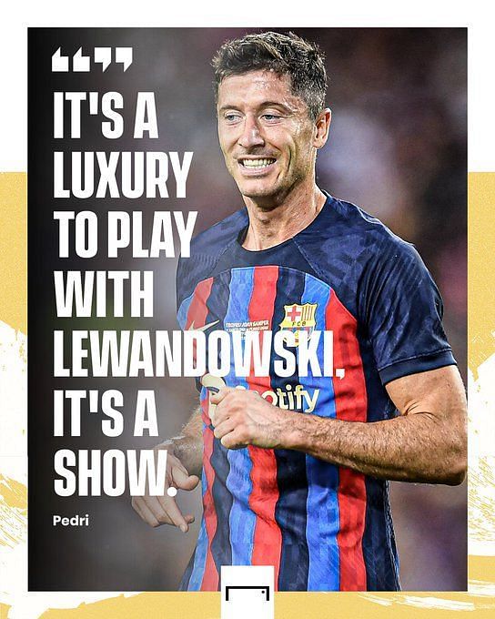 Pedri Heaps Praise On Barcelona Striker Robert Lewandowski After ...