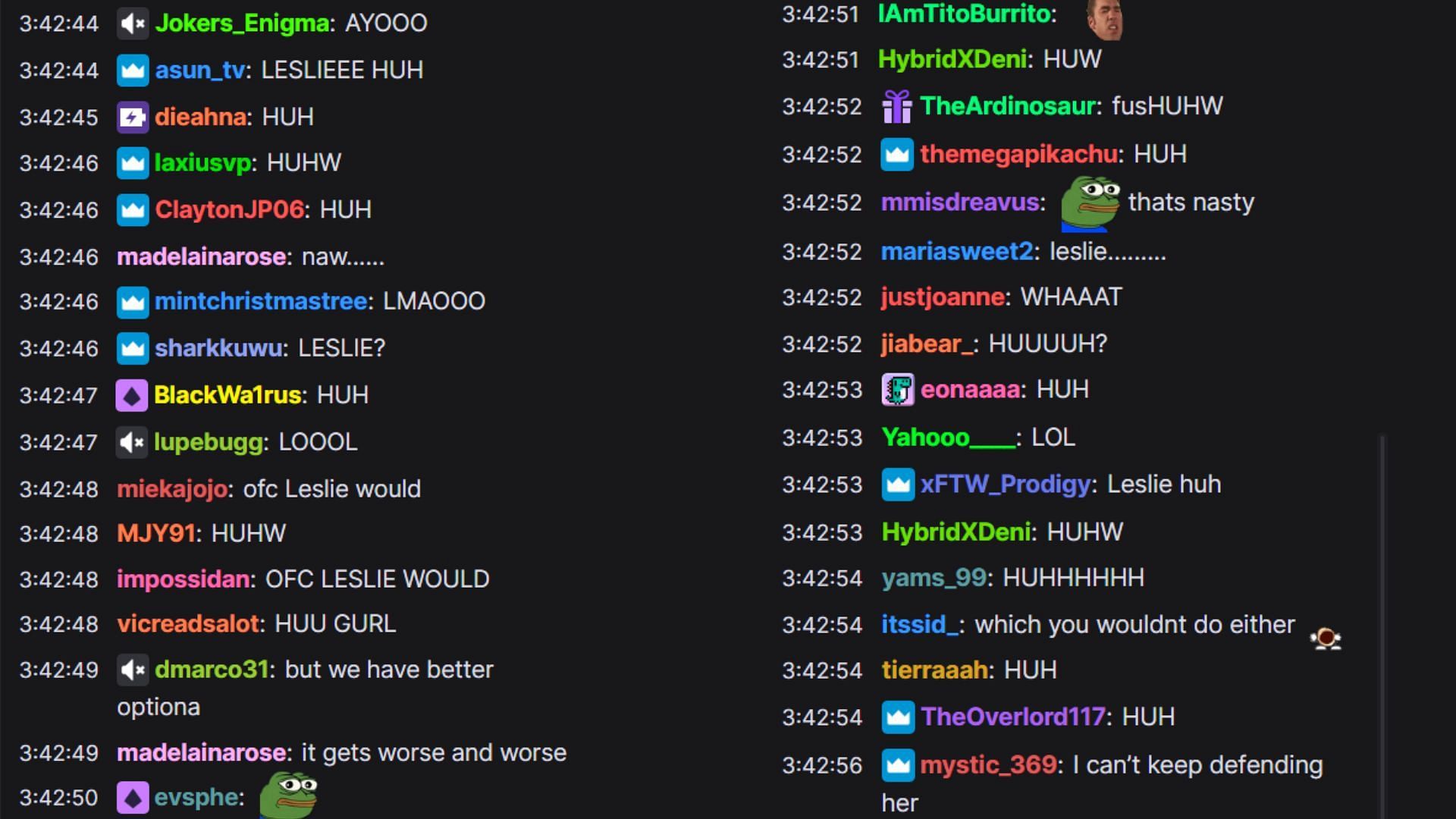Chat reacting to the clip (Image via Fuslie/Twitch)