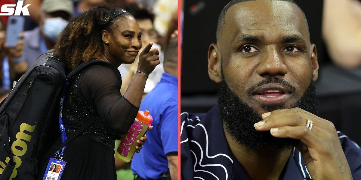Serena Williams (L) and LeBron James