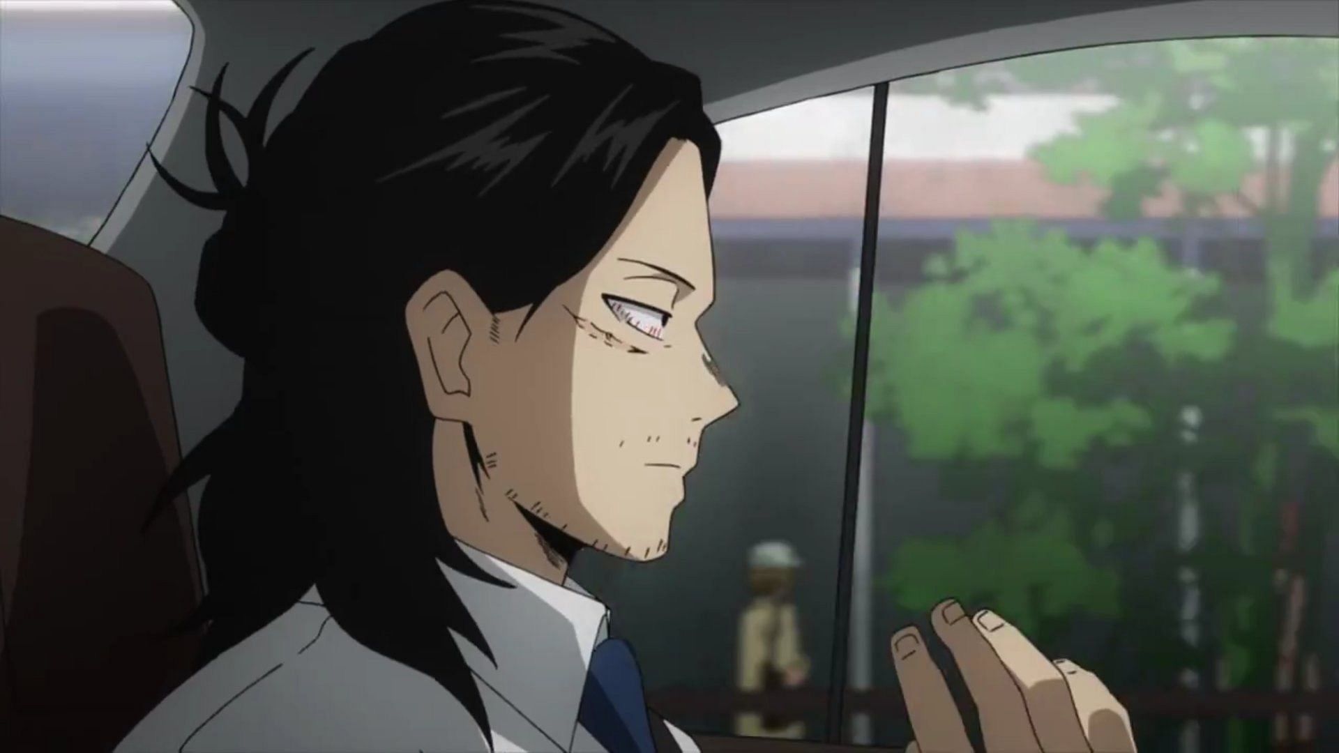 Aizawa as seen in the show (Image via Studio Bones)