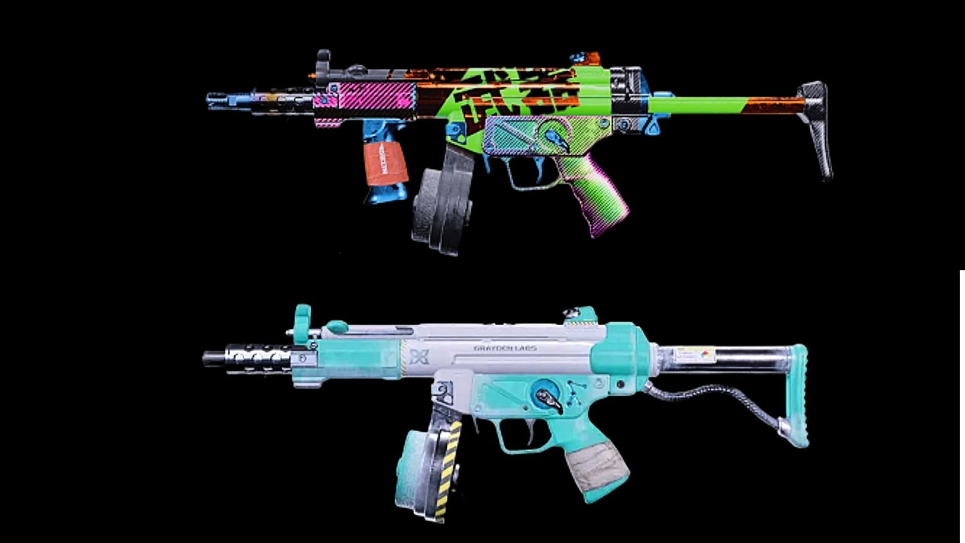 Some available blueprints of the Cold War MP5 in-game (Image via Activision)