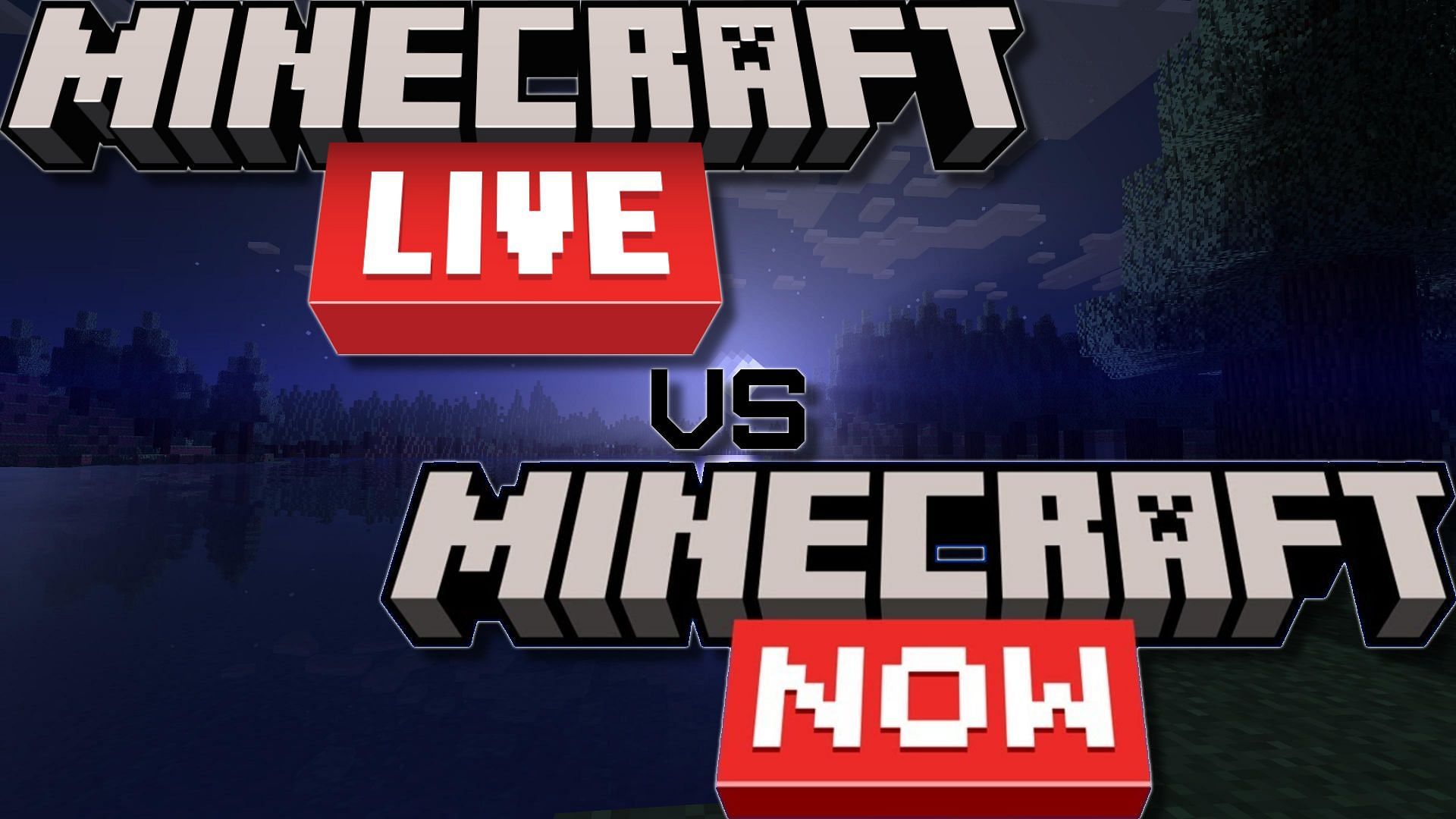 The logos for the two different livestream events (Image via Mojang)