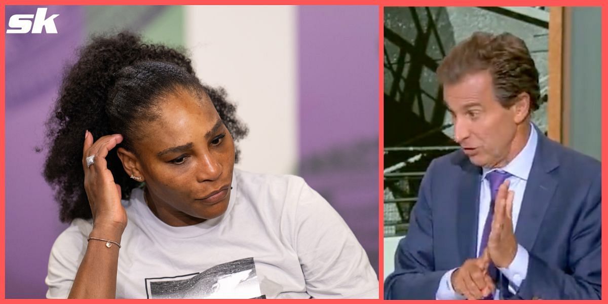 Serena Williams (L) and Chris Russo (R)