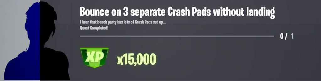 Earn 15,000 XP by bouncing on Crash Pads in Fortnite Chapter 3 (Image via Twitter/iFireMonkey)