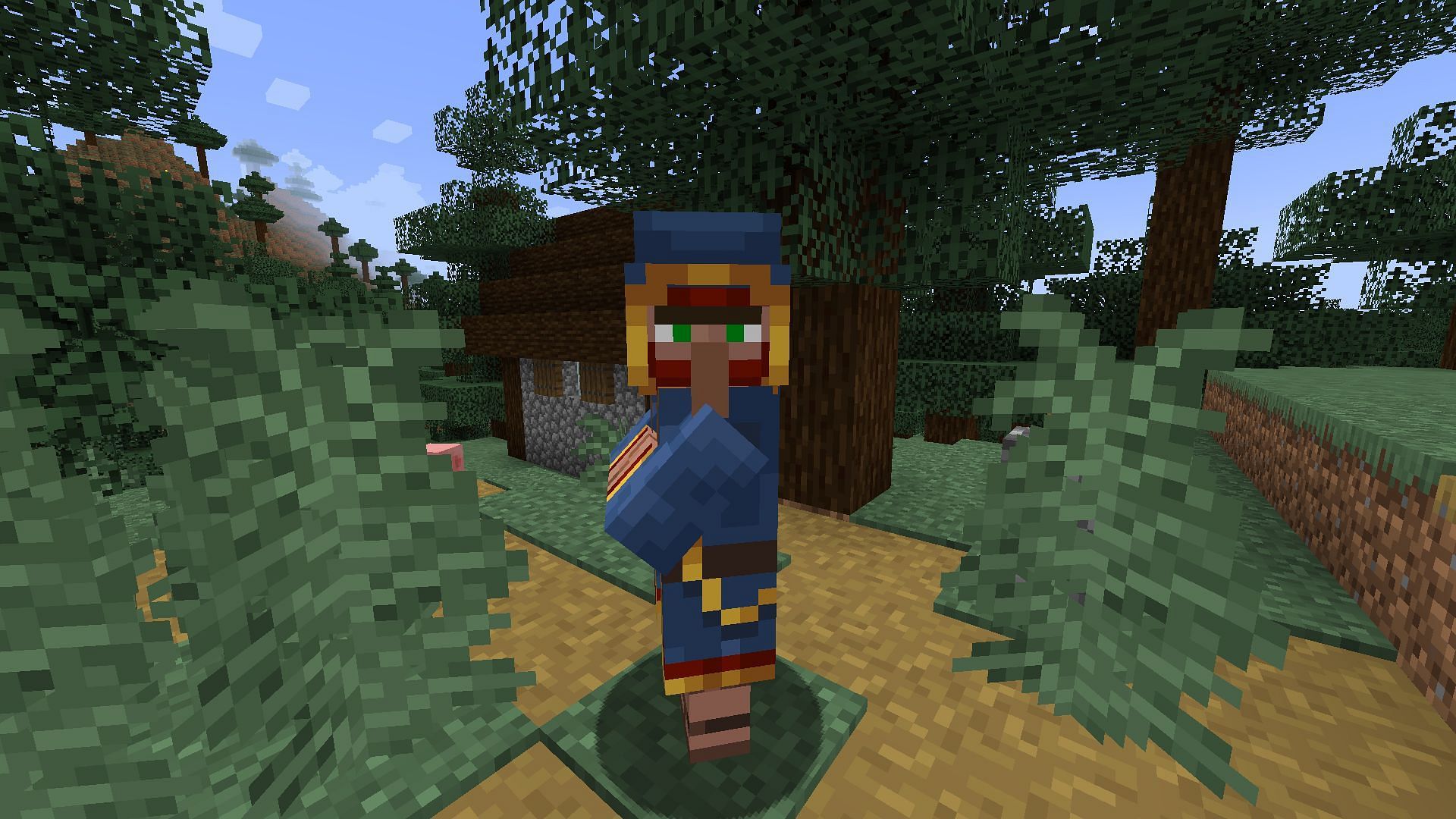 Wandering Traders occasionally sell a nautilus shell for five emeralds in Minecraft 1.19 update (Image via Mojang)