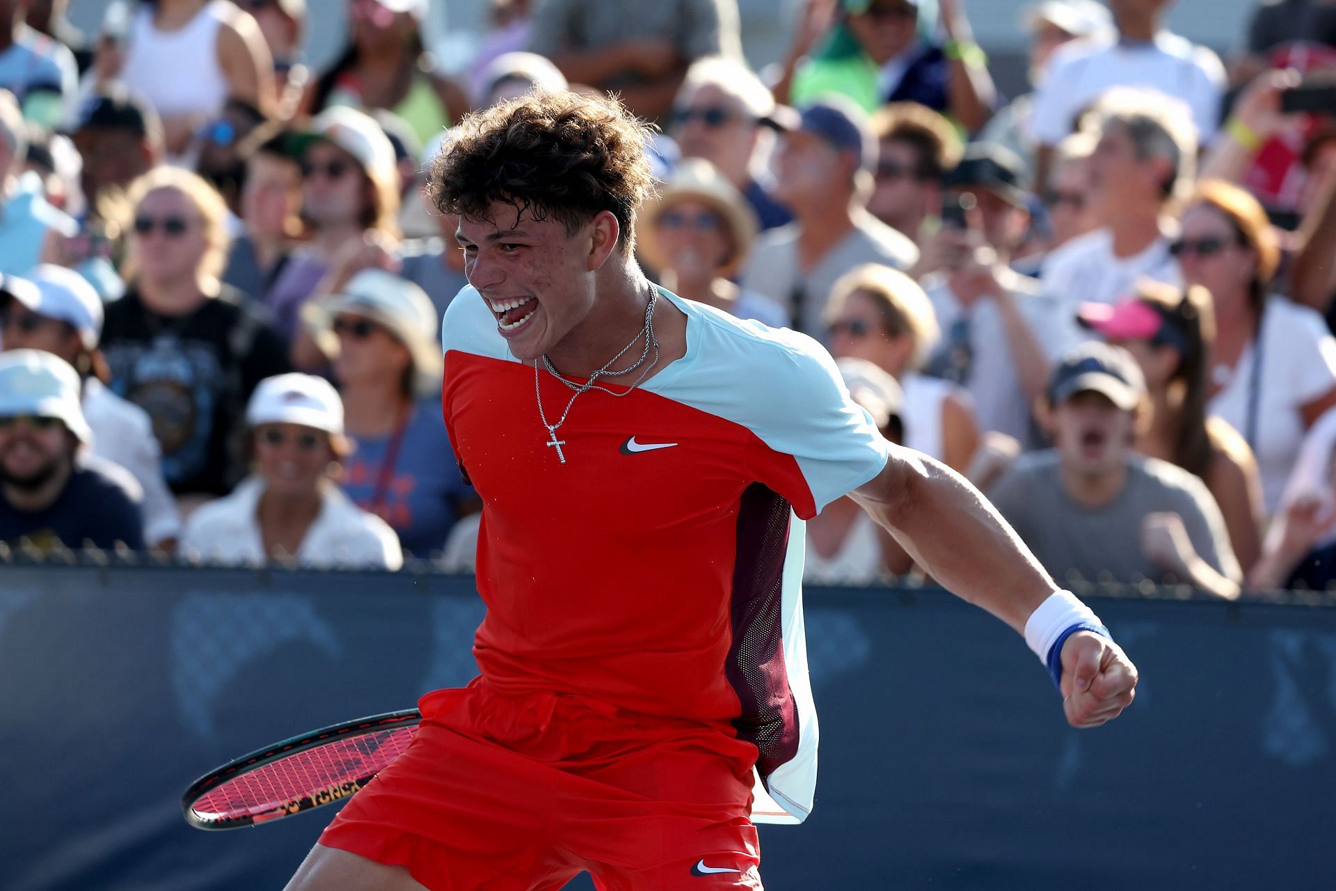 Ben Shelton in action at the 2022 US Open