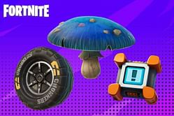 Fortnite: How to bounce on a Crash Pad, Bouncy Slurpshroom, and Off-Road Tires in a single match