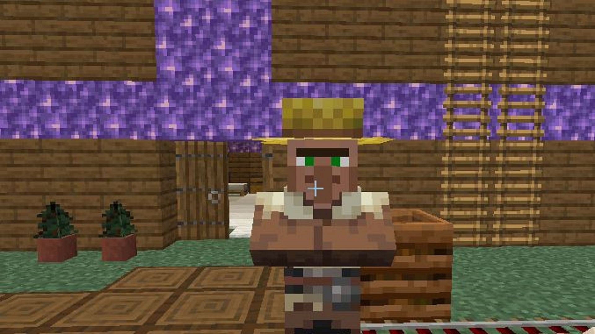 A farmer villager in Minecraft (Image via Mojang)