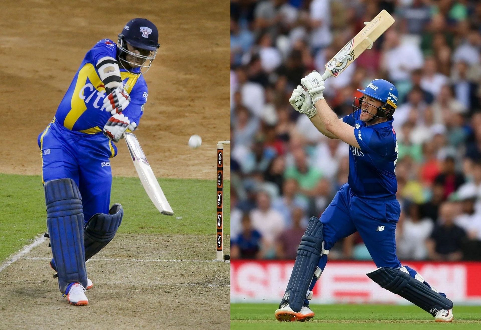 Sourav Ganguly (left) and Eoin Morgan. Pics: Getty Images