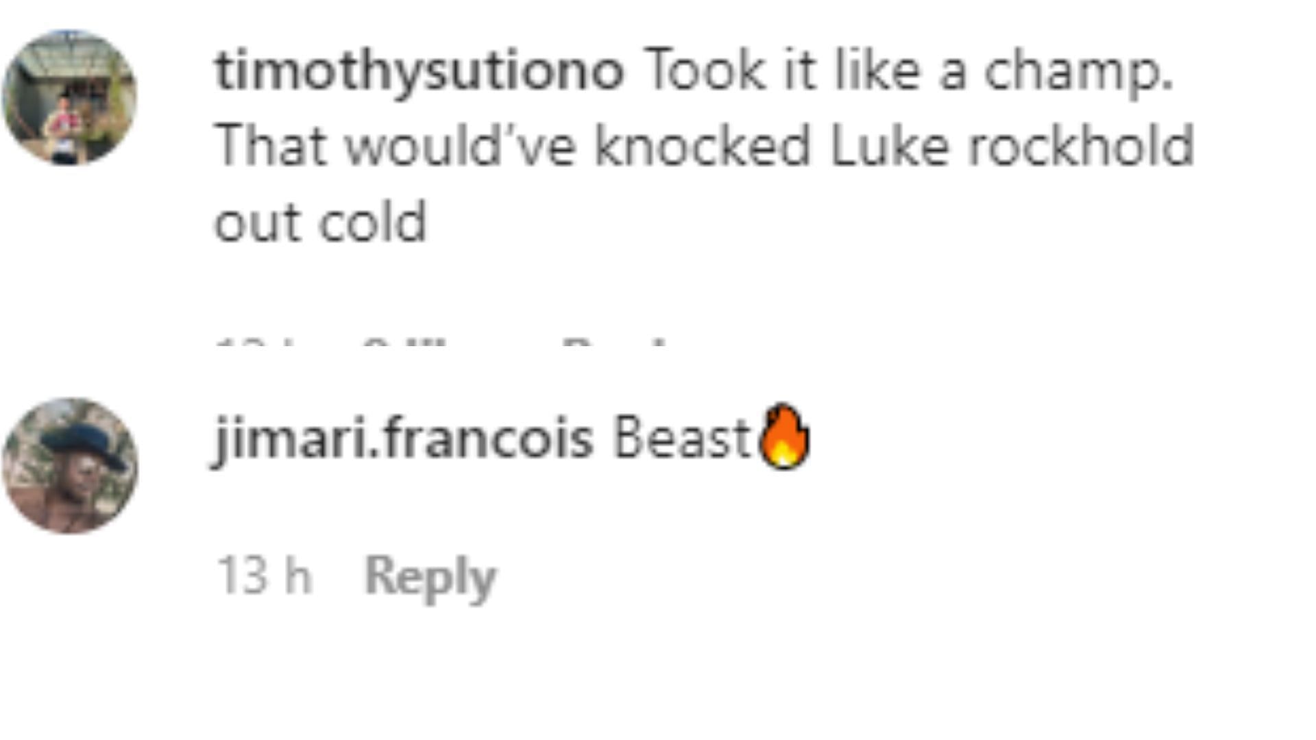 [Photo Credit: @ONEChampionship] Instagram Comments