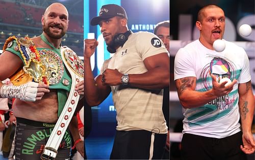 Tyson Fury (left), Anthony Joshua (center), and Oleksandr Usyk (right) (Image credits Getty Images)