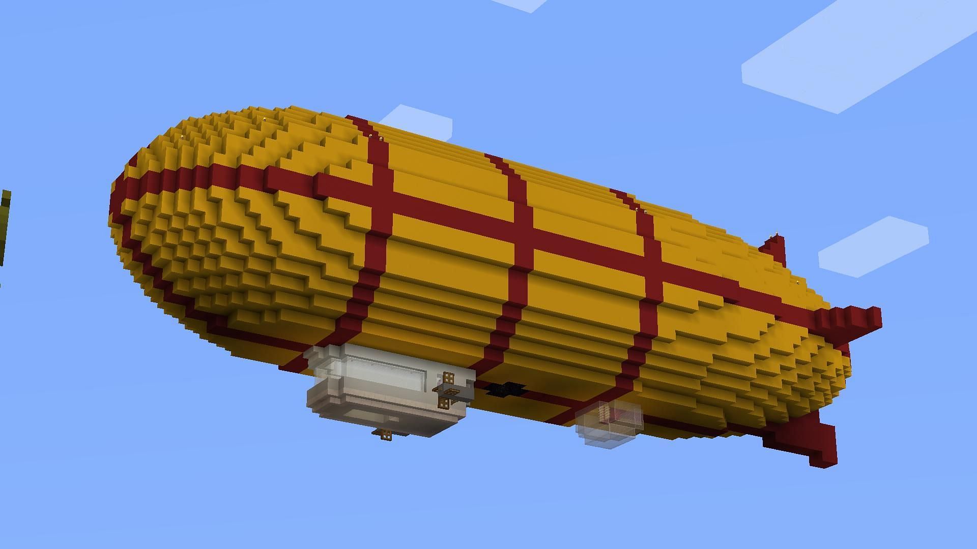 A blimp build (Image via Minecraft)