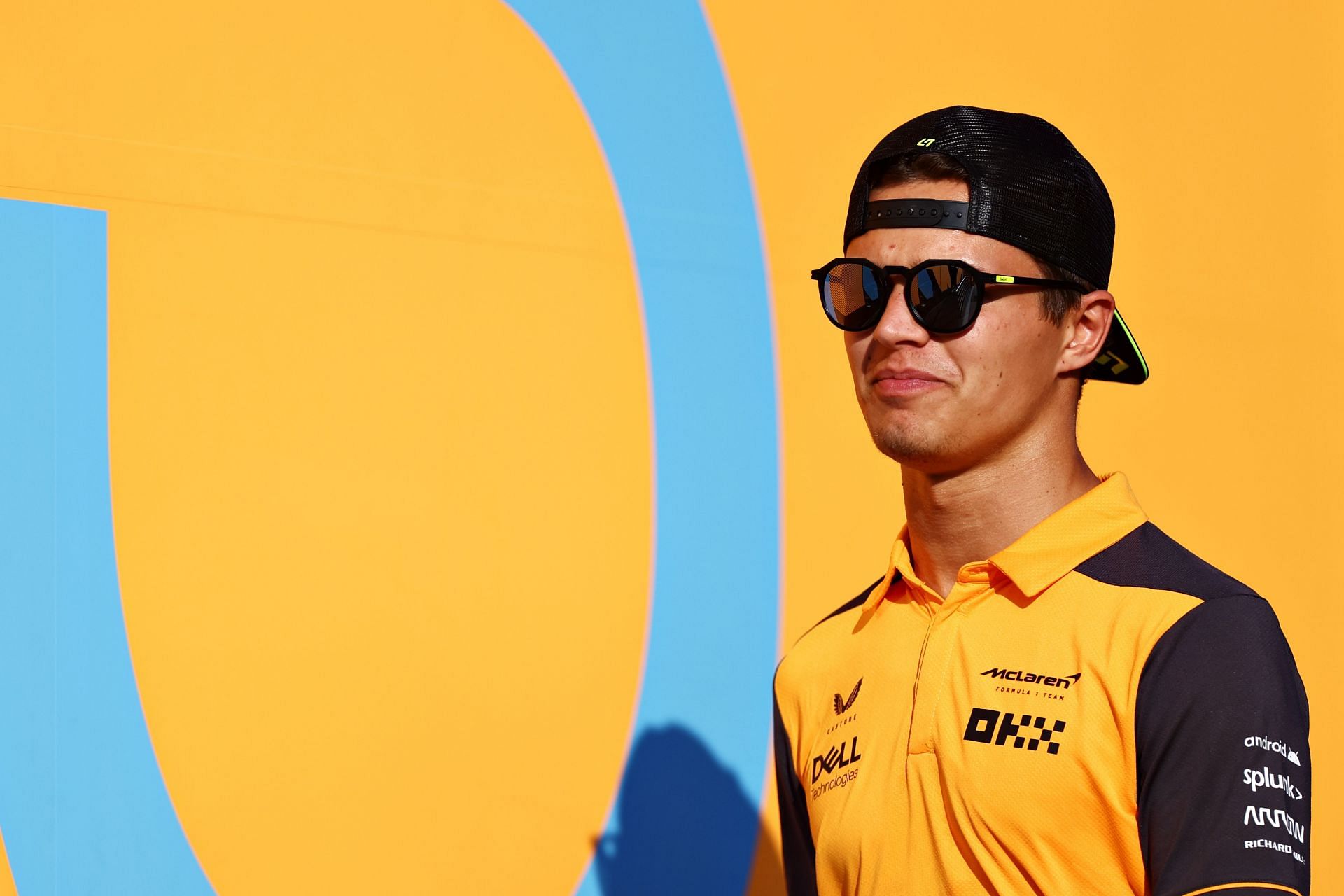 Lando Norris in the Paddock during previews ahead of the F1 Grand Prix of Hungary at Hungaroring on July 28, 2022 in Budapest, Hungary. (Photo by Francois Nel/Getty Images)