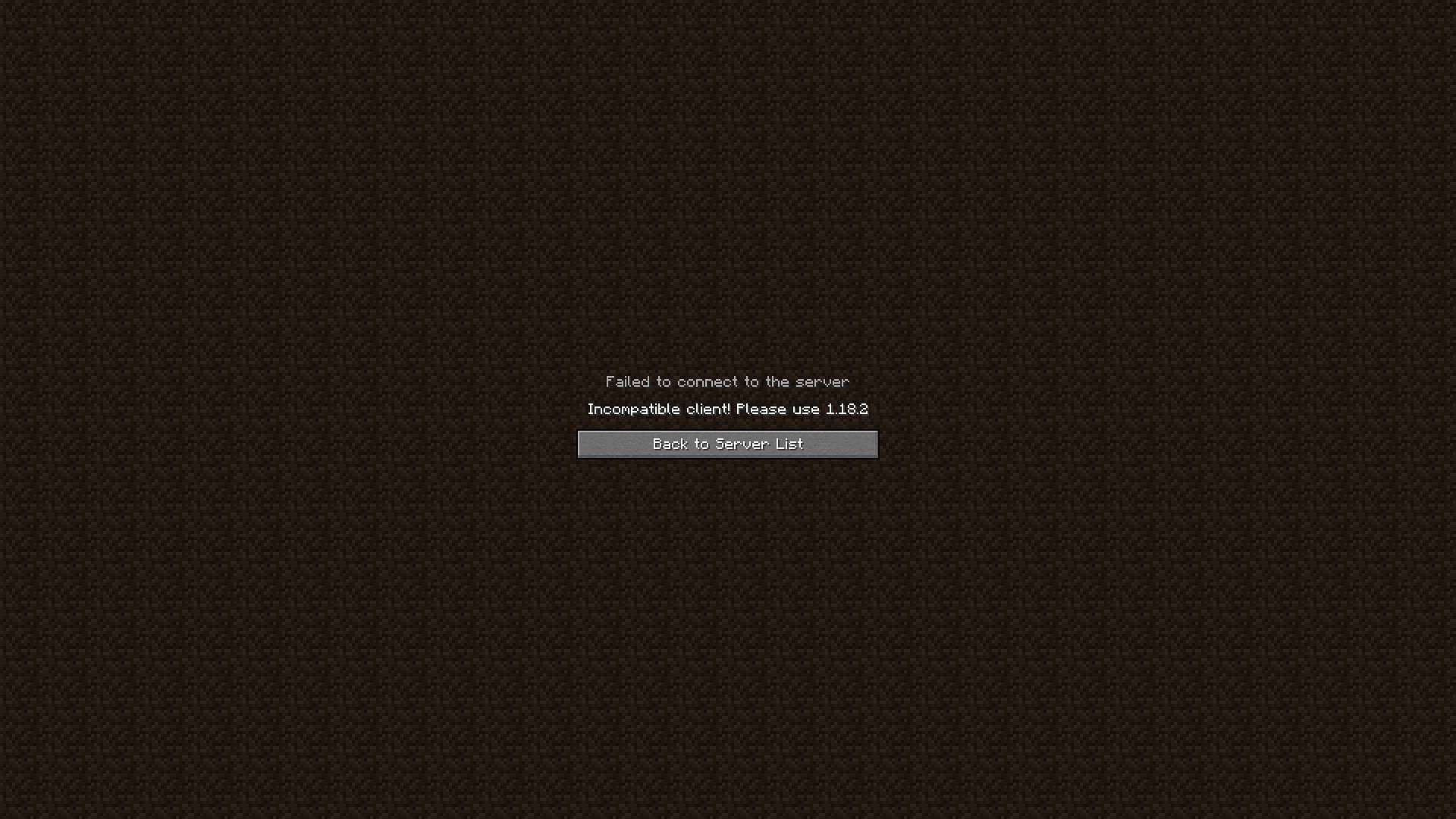An example of a connection failed screen (Image via Minecraft)