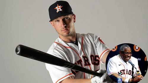 Alex Bregman; Dusty Baker (inset).