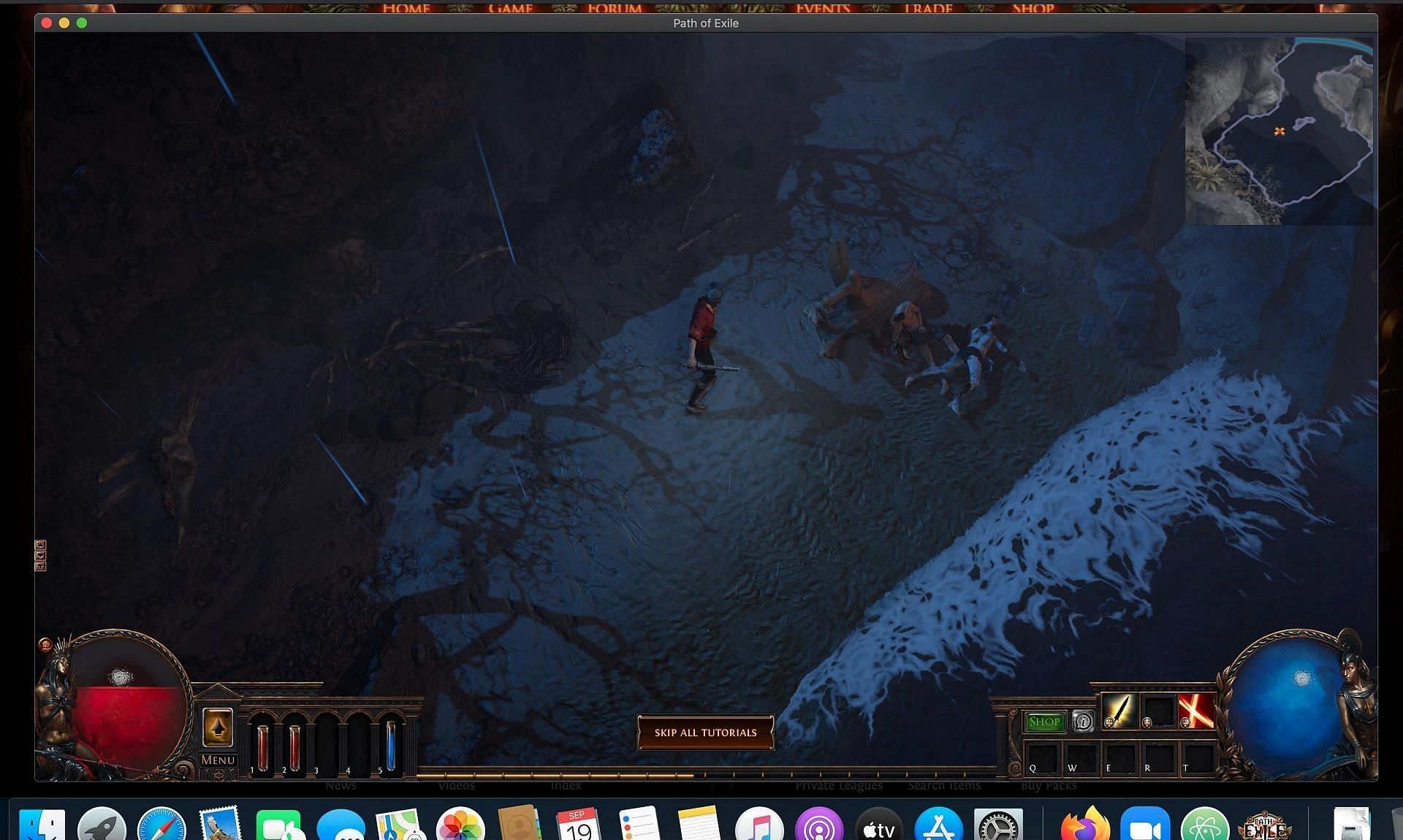 Path of Exile being played in windowed mode on macOS (Image via Grinding Gear Games)