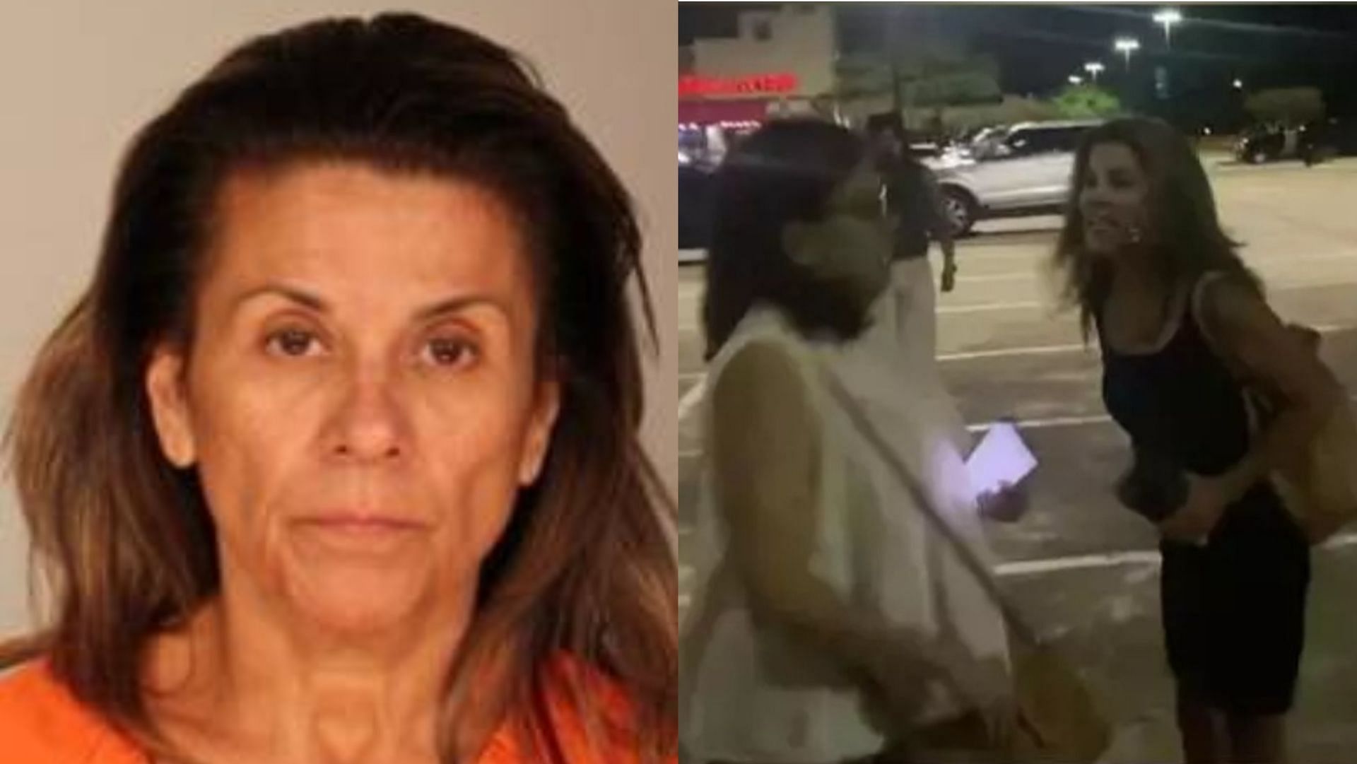 Esmeralda Upton physically and verbally assaulted four Indian-American women outside a restaurant. (Image via @OmarVillafranca/Twitter, @imAlter_ego/Twitter)