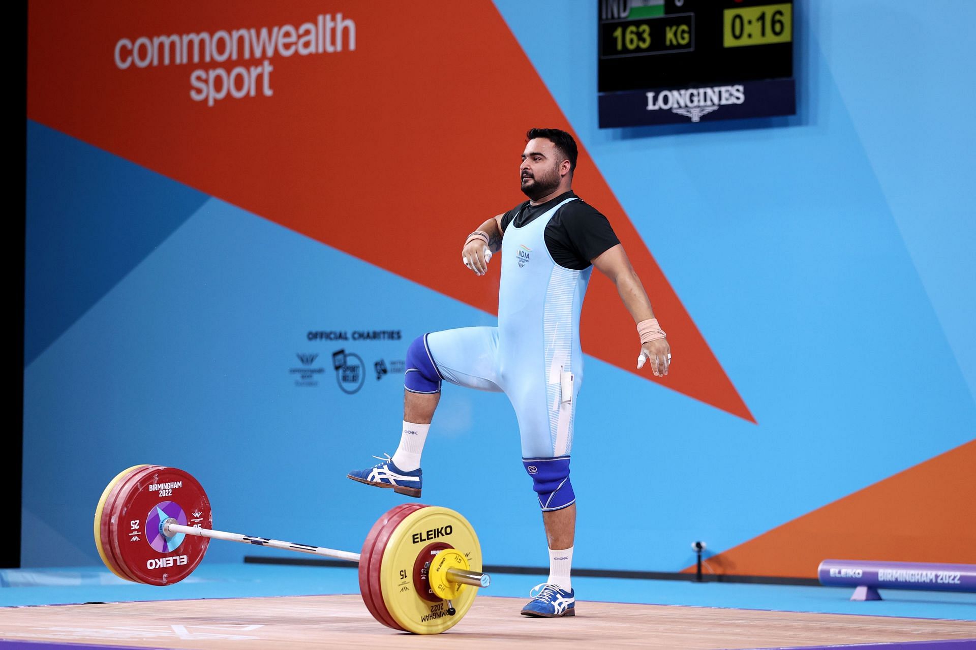 Indian weightlifter Lovepreet Singh at CWG 2022. (PC: Getty Images)