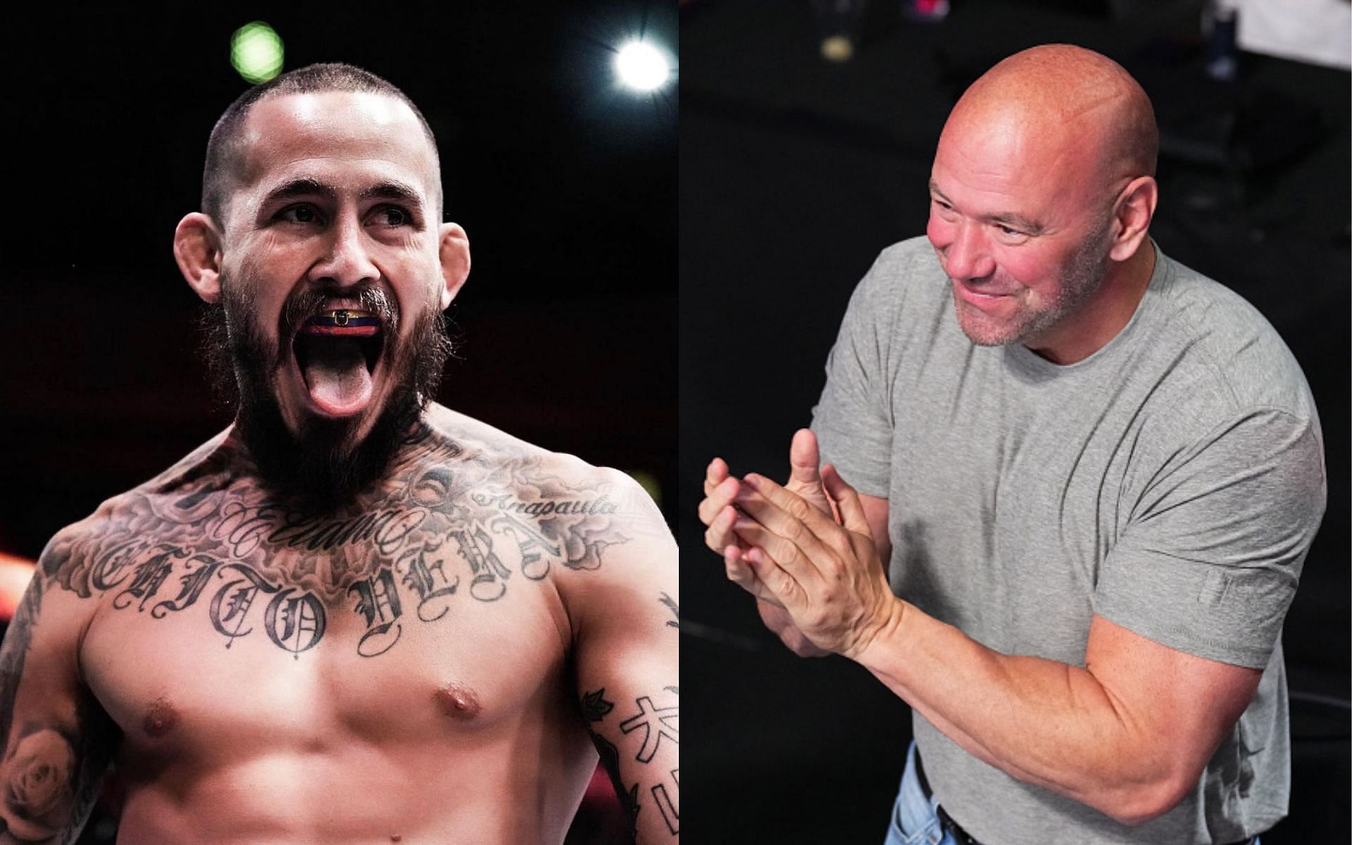 Marlon Vera (left), Dana White (right) [Images courtesy: @chitoveraufc via Instagram, and Getty Images]