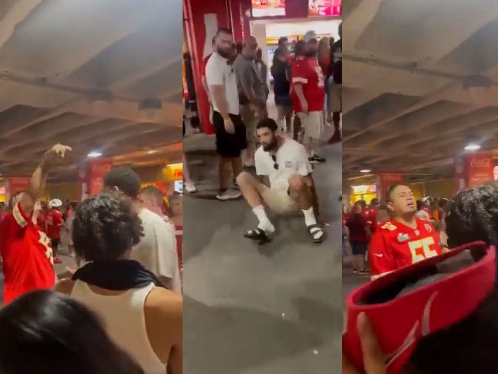 Chiefs fans fight - Courtesy of Total Pro Sports and GrindFace TV on Twitter