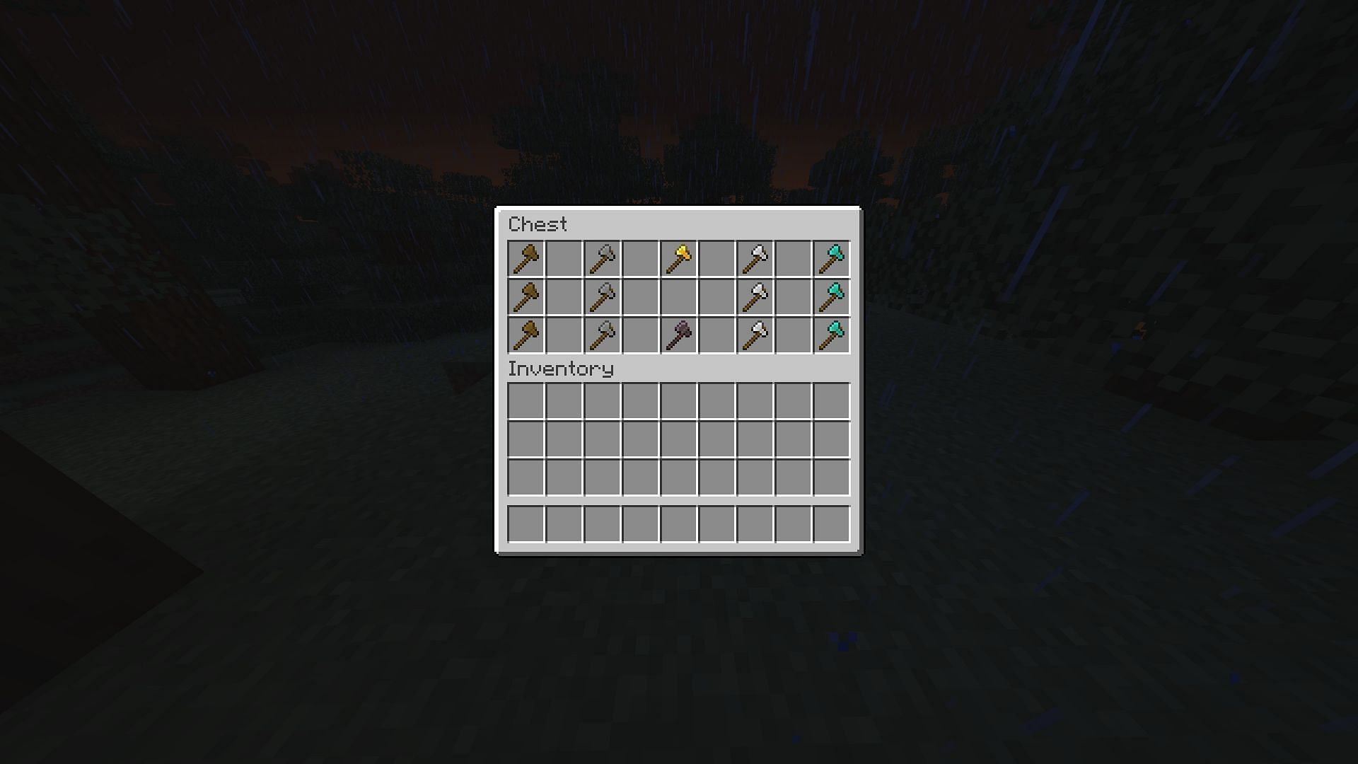 The different types of axes in Minecraft (Image via Minecraft)
