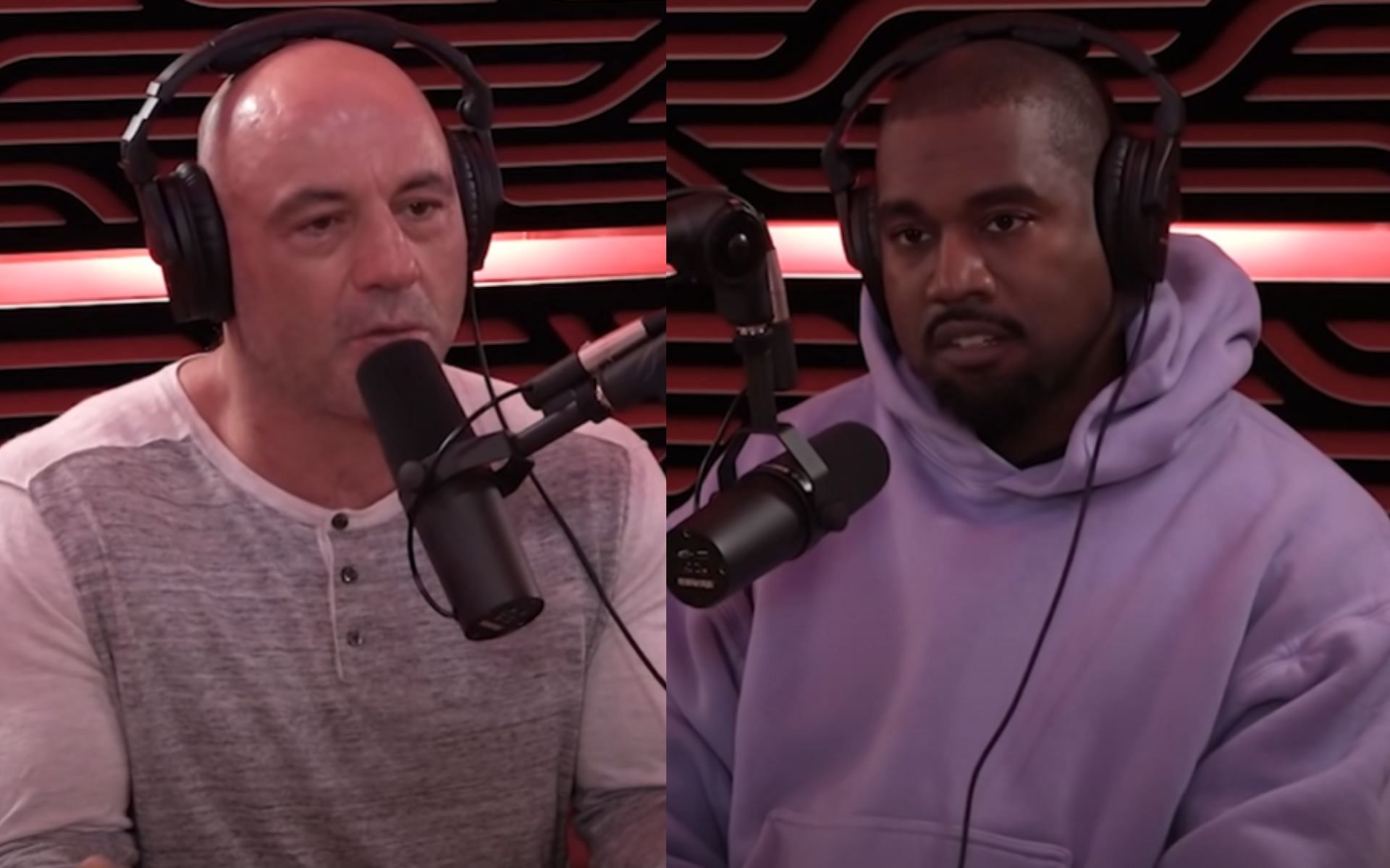 Joe Rogan (left) Kanye West (right) (image courtesy @JRE Clips YouTube)