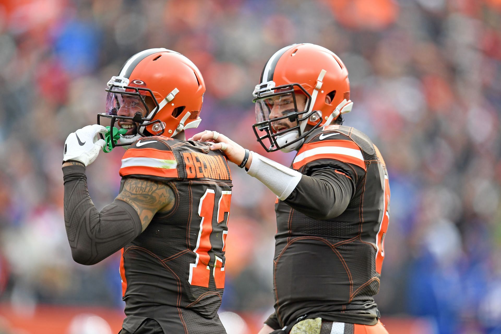 Yup, Odell Beckham showed up: Here's video of the ex-Giants WR and Browns  QB Baker Mayfield arriving for Week 1 game 