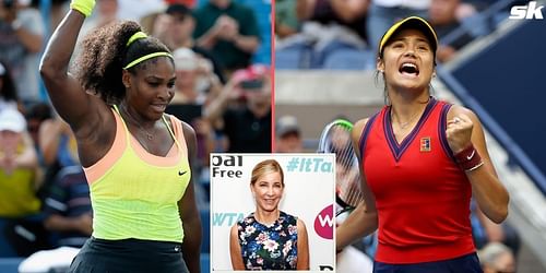 Serena Williams, Chris Evert and Emma Raducanu