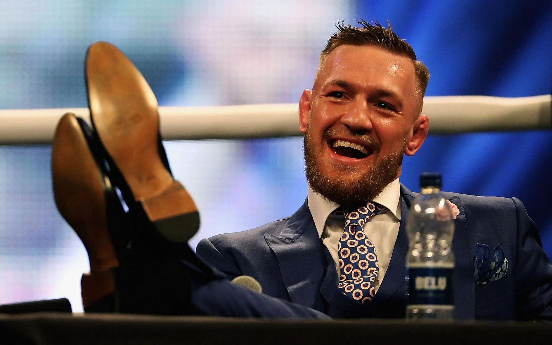 Conor McGregor at Mayweather Jr. vs. McGregor World Press Tour - London