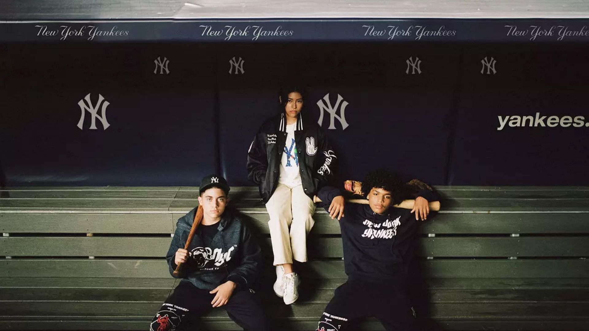 Pharrell Talks BBC x Yankee Collection At Yankees-Mets Subway