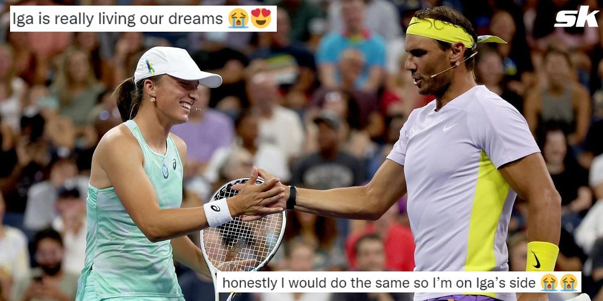 Fans react to Iga Swiatek and Rafael Nadal