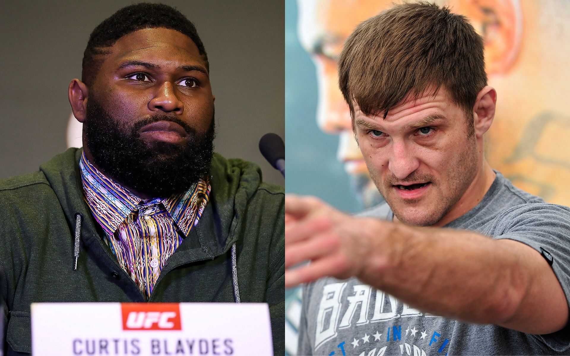 Curtis Blaydes (left); Stipe Miocic (right)