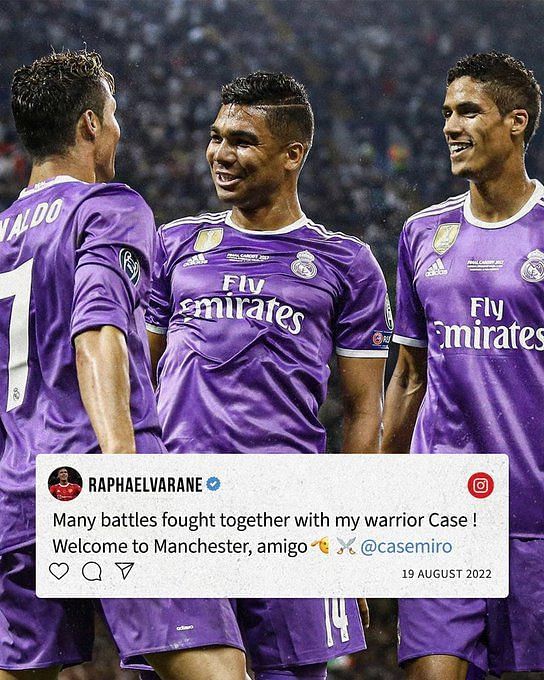 Manchester United's new signing Casemiro set to be unveiled before  Liverpool clash, handed new jersey number - Reports