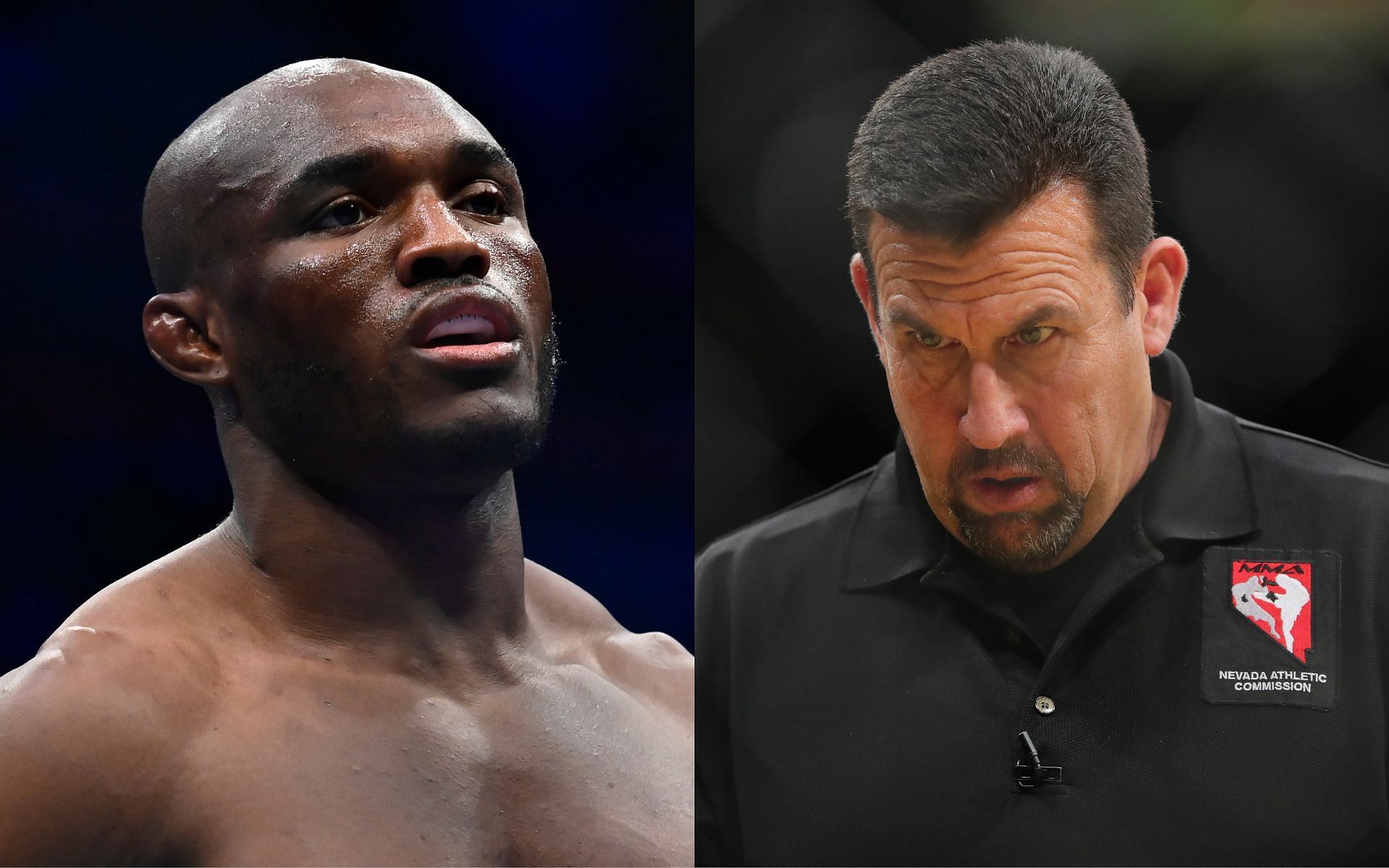 Kamaru Usman (left); John McCarthy (right)