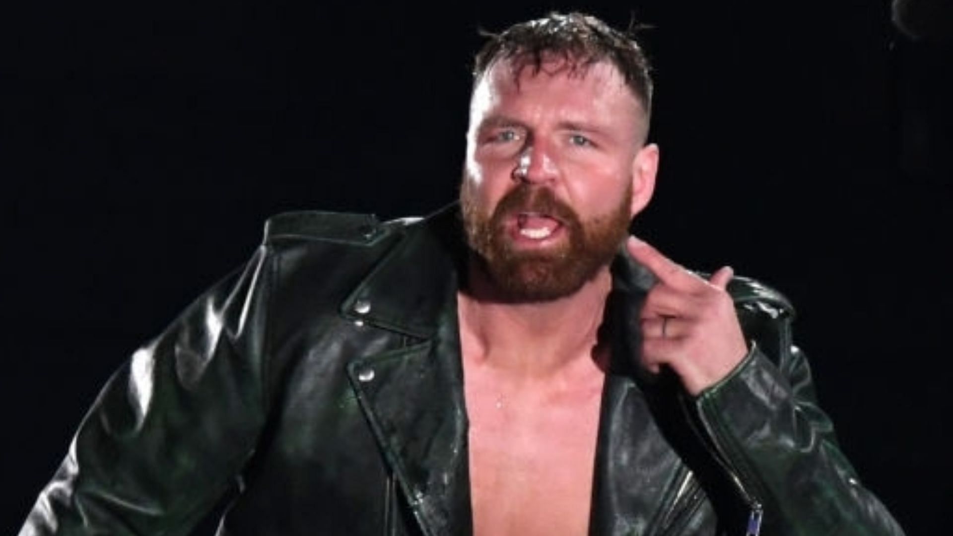 Jon Moxley making his entrance at an NJPW event