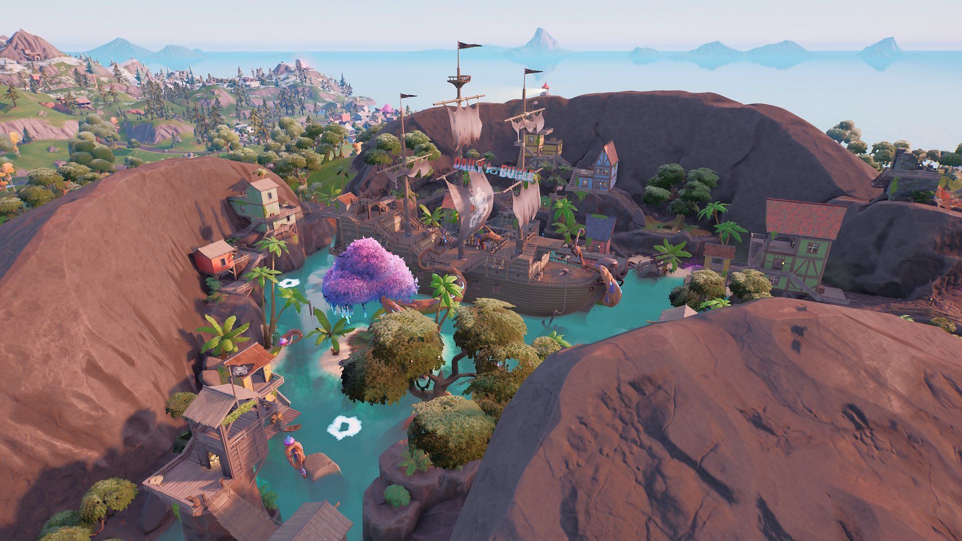 Fortnite update has brought Lazy Lagoon back to the game (Image via Epic Games)