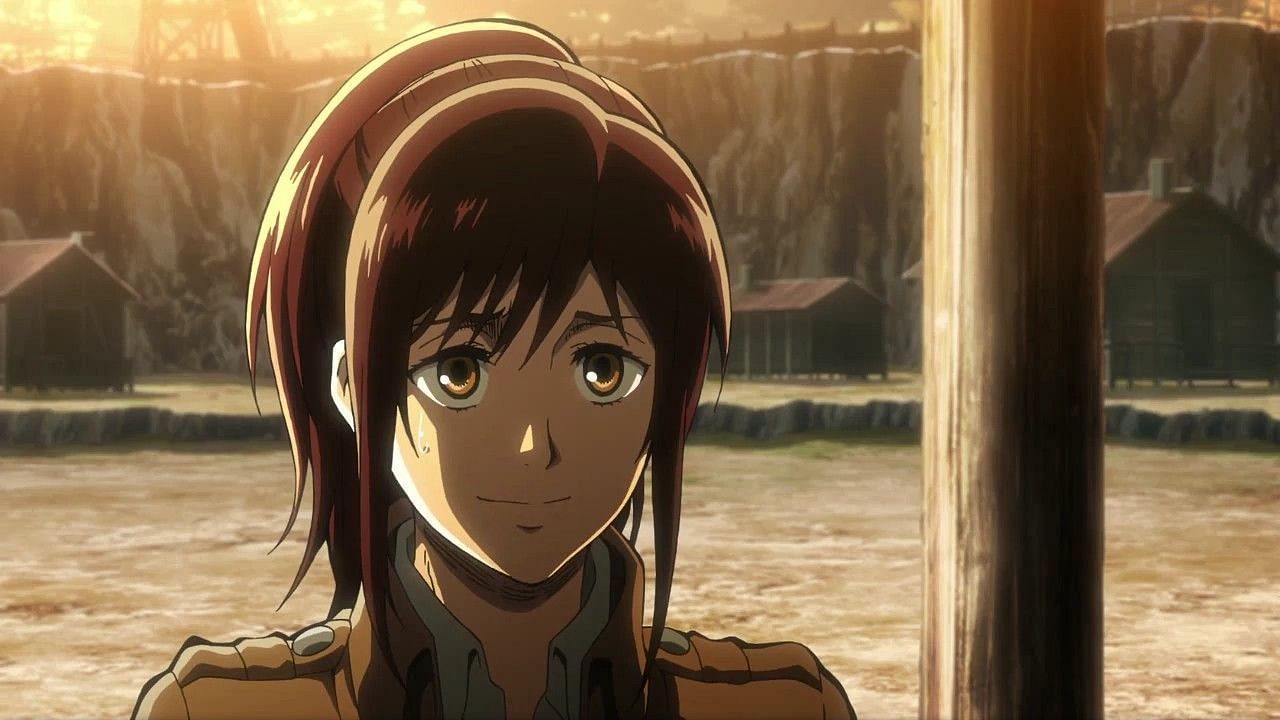 Sasha, as seen in the series&#039; anime (Image Credits: Hajime Isayama/Kodansha, Kodansha USA, Attack on Titan)