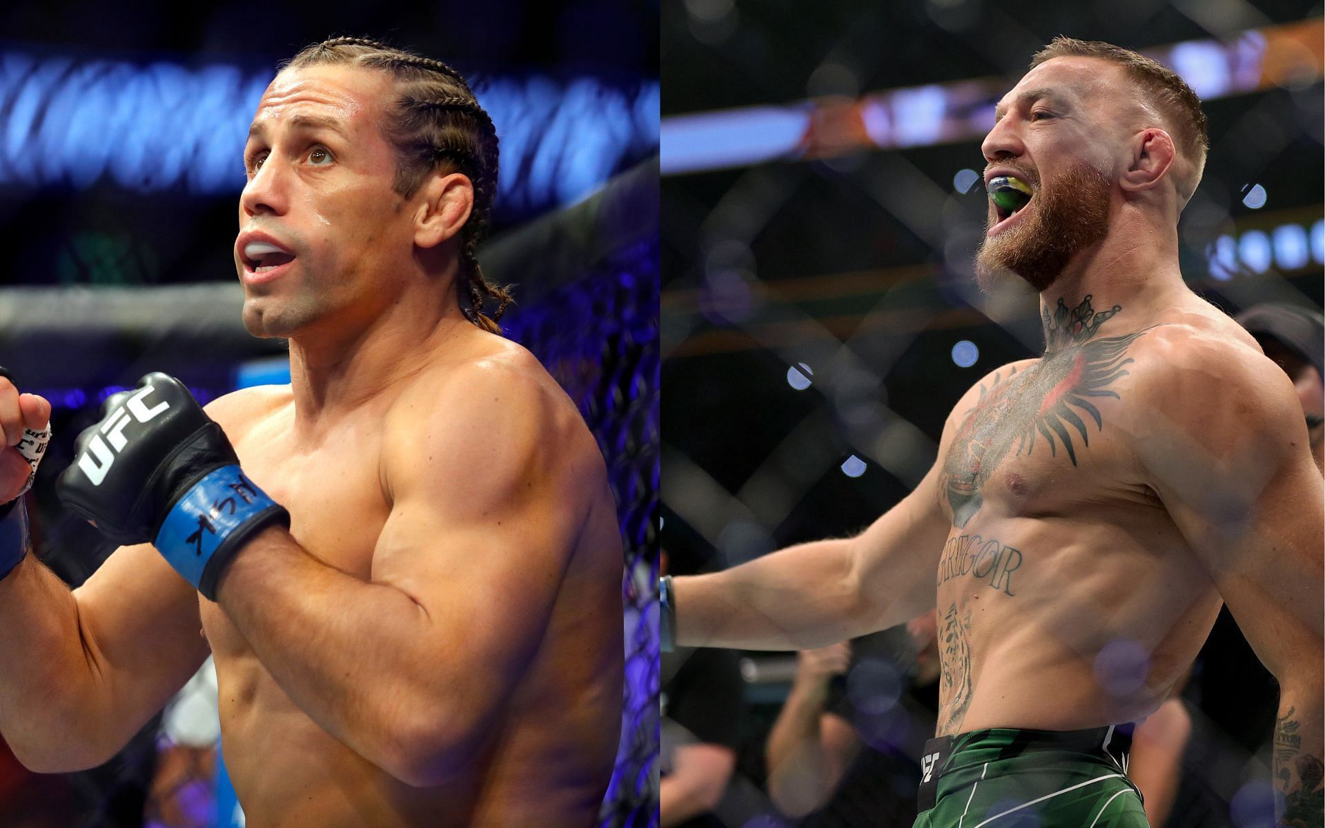 Urijah Faber (left) and Conor McGregor (right)