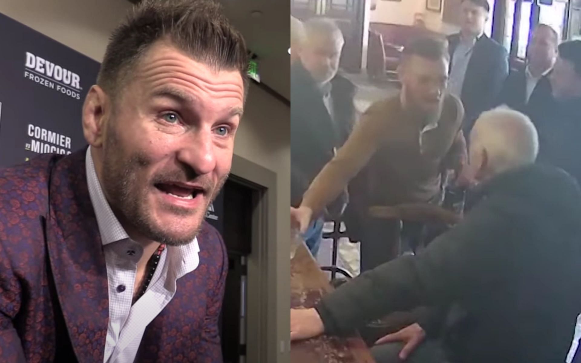 Stipe Miocic (left), Conor McGregor (right) [Images courtesy of MMAweekly.com and TMZ on Youtube]