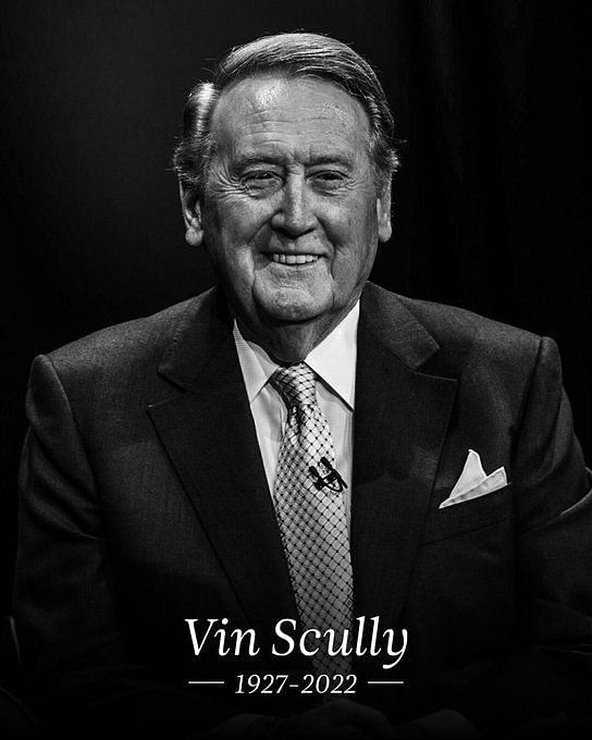 Los Angeles Dodgers RIP Vin Scully 1927-2022 The Voice Of